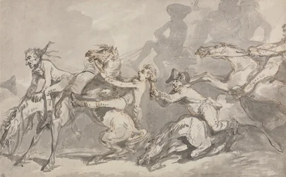 Zusammenstoß der Reiter